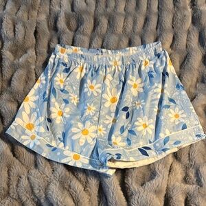 Floral Blue and White Pajama Set